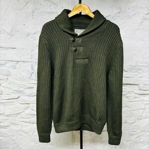 NWT Duluth Trading Co Infantry Sweater High Neck Wool Blend Green $89 Men’s Med